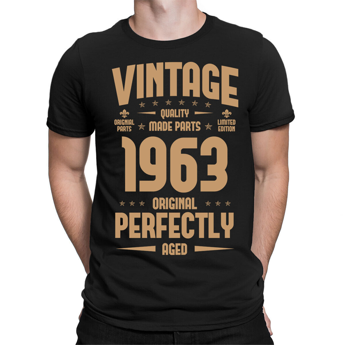 Vintage 1963 Aged to Perfection 61st Birthday Gift Mens T Shirt Gift for Him #E1 gallery
