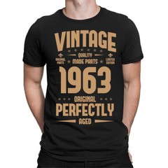Vintage 1963 Aged to Perfection 61st Birthday Gift Mens T Shirt Gift for Him #E1
