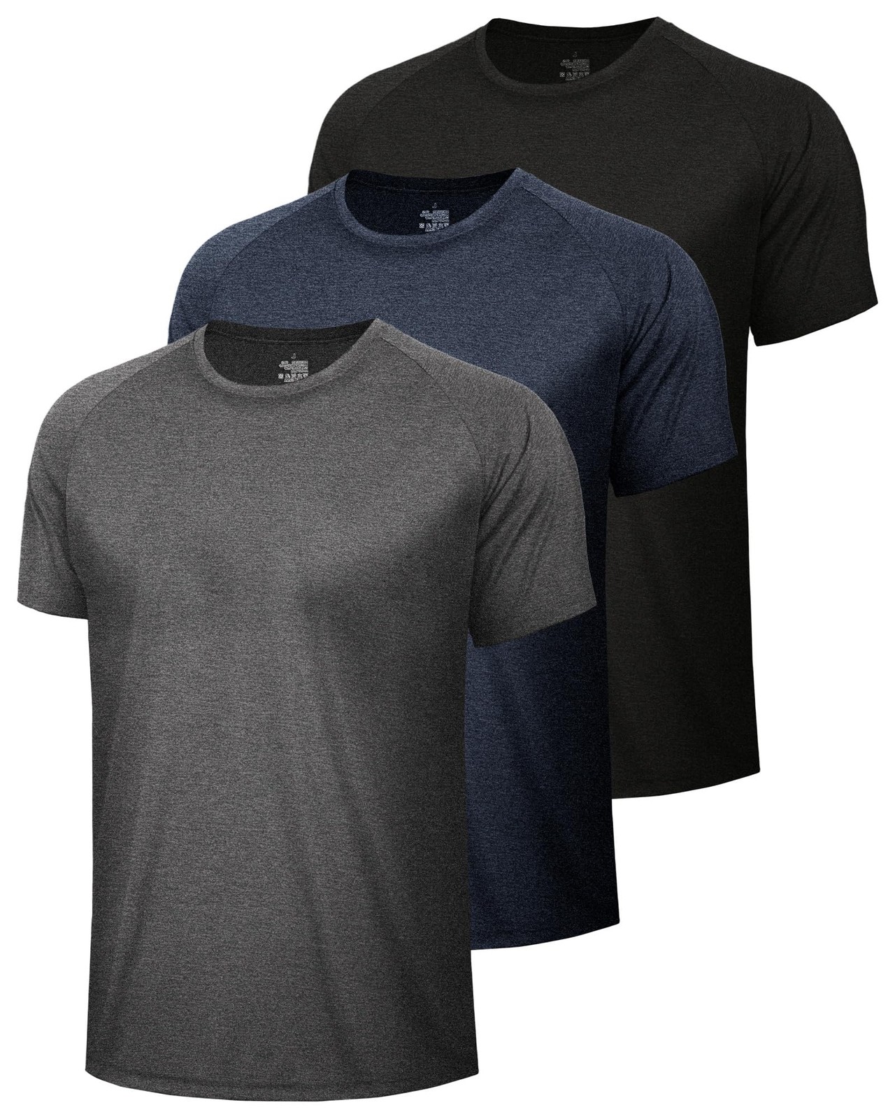 3 Pack Workout Mens Shirts - Quick Dry Causal Moisture Wicking Work Gym Athle... gallery