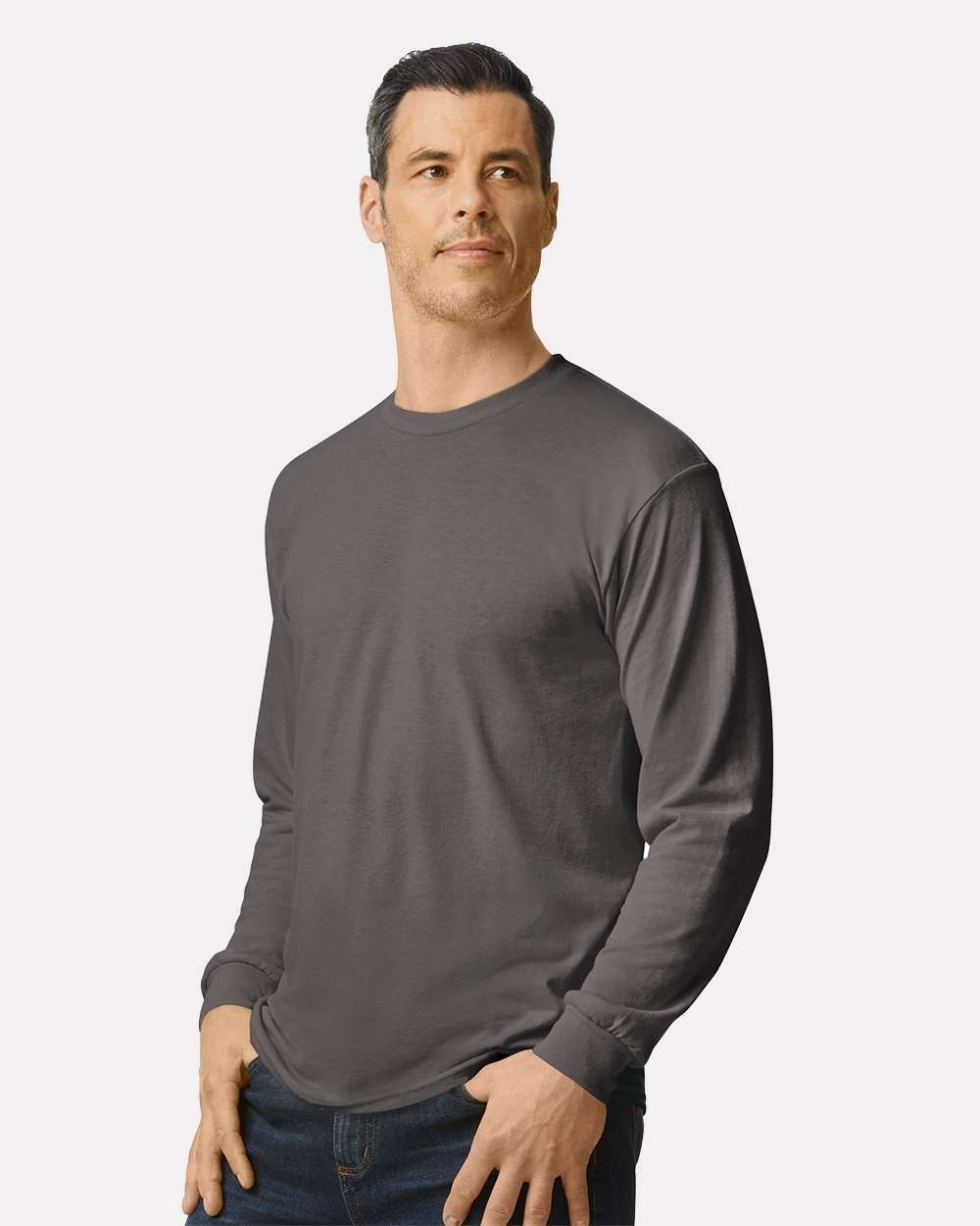 Gildan Adult Long Sleeve Heavy Cotton T-Shirt Blank Tee Top Shirts S-3XL G540 gallery