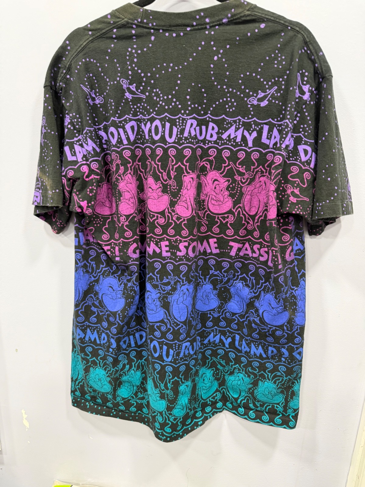 Vintage Rare 90's Disneys Aladden "Genie" AOP One size fits all T-shirt gallery