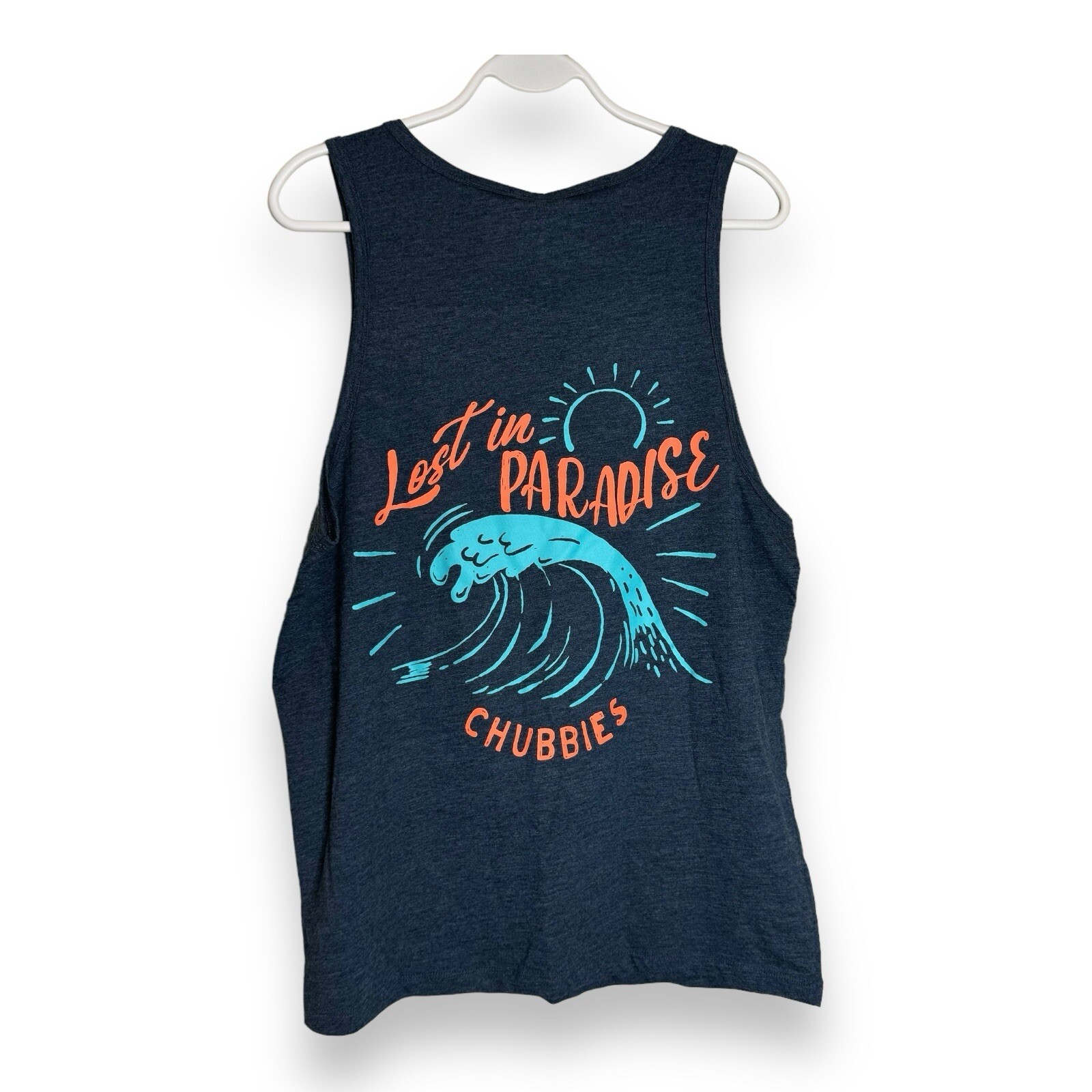 Men’s Chubbies The Giant Wave Tank Top Blue NWT Size Small