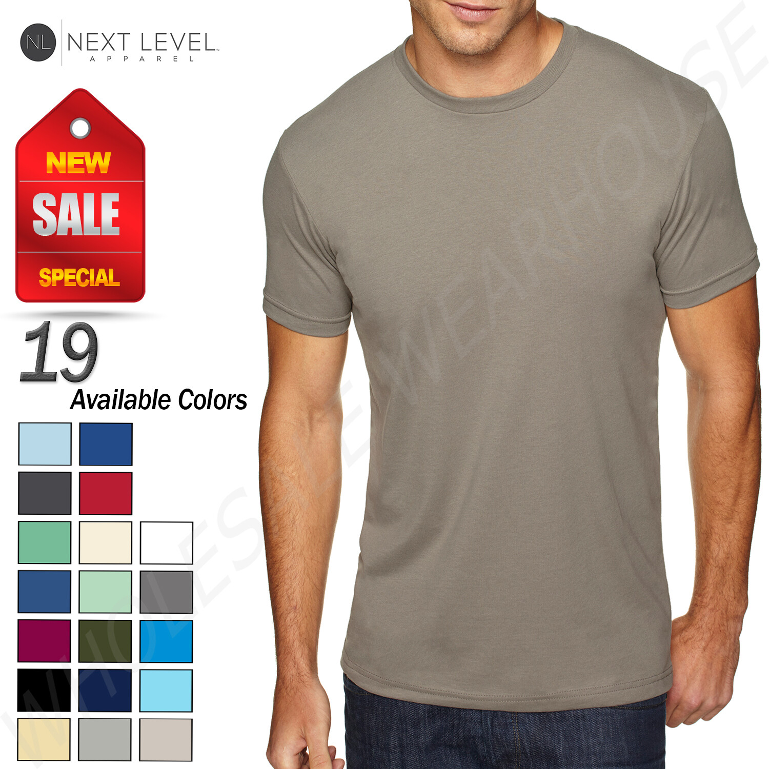NEW Next Level Men's Sueded Crew next Premium Fit XS-XL T-Shirt R-6410 gallery