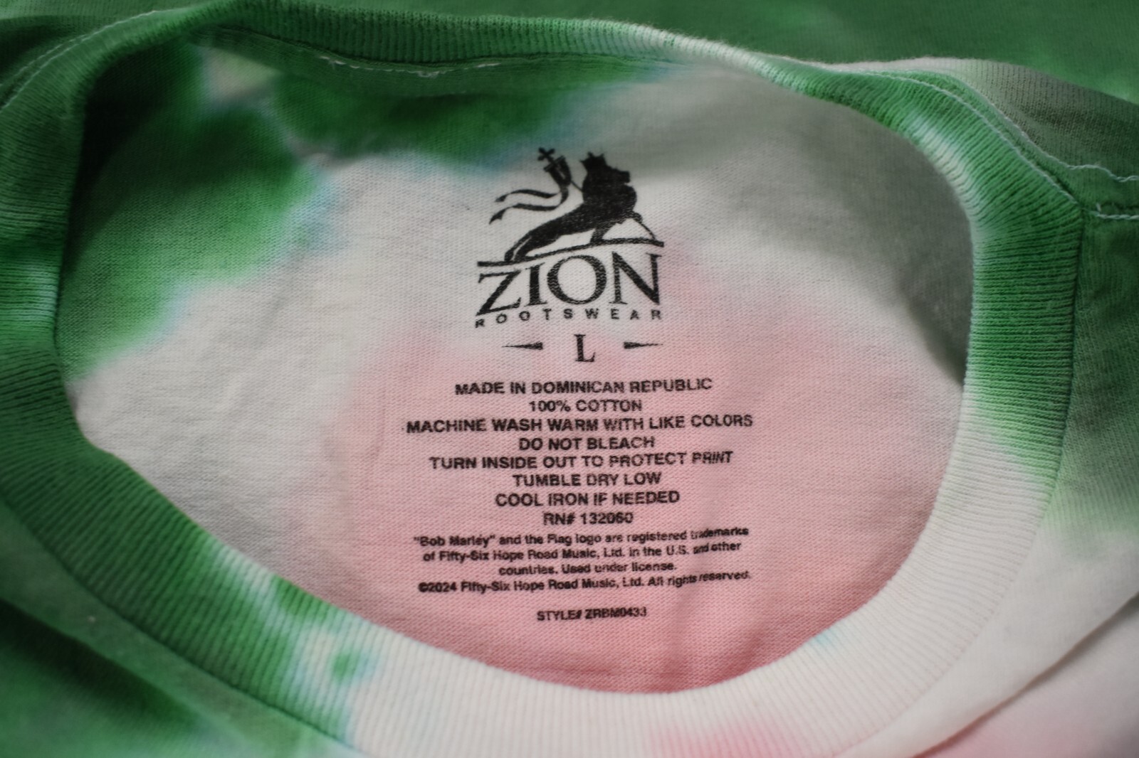 Zion Rootswear Mens Bob Marley Tie Dye Raggae Music Shirt New XS-3XL gallery