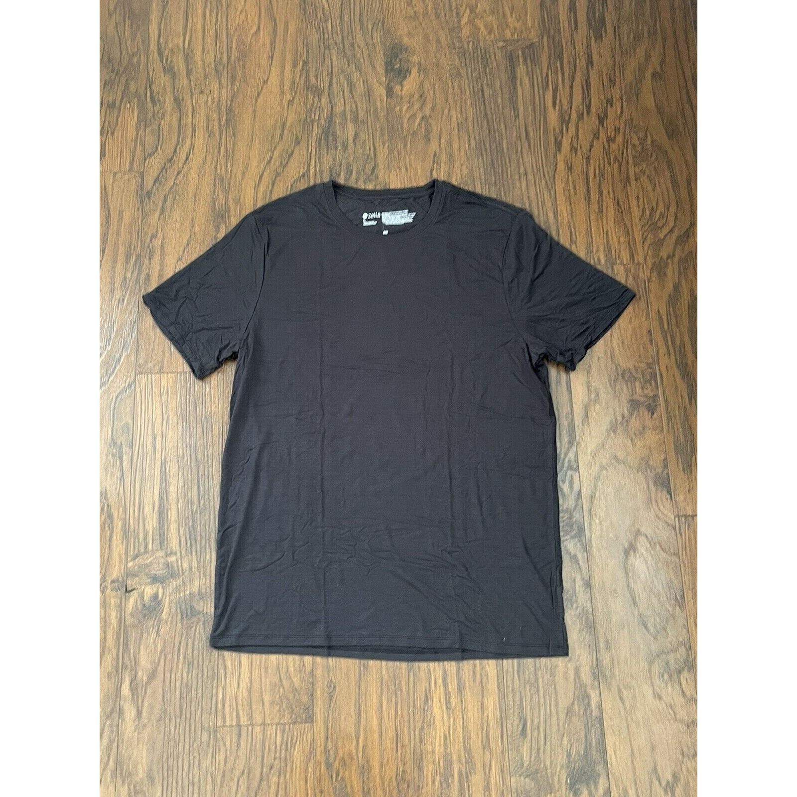 Zella Crewneck Micro modal Spandex Short Sleeve Men T-Shirt Black Size XL gallery