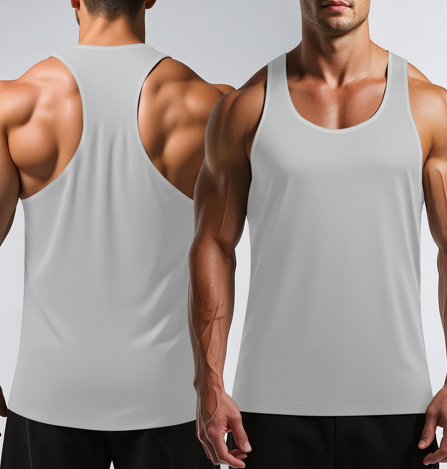 Tank Tops Men YBack Muscle 3 Pack Dry Fit Sleeveless Workout Tank Tops for Me... gallery