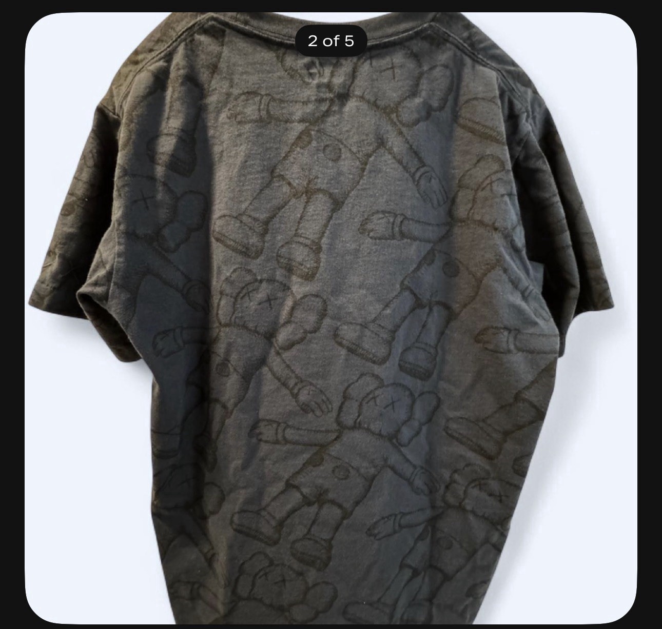 Uniqlo UT KAWS x Uniqlo Men’s Blue M Holiday Graphic Logo Crew Neck Tee gallery