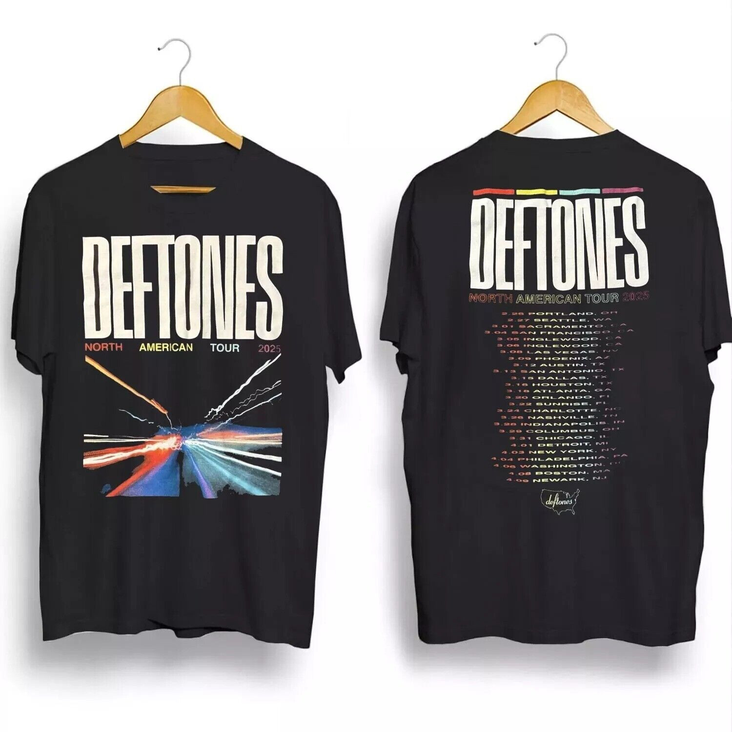 NEW!!! Deftones 2025 North American Tour Black T-Shirt S to 5X fan gift gallery