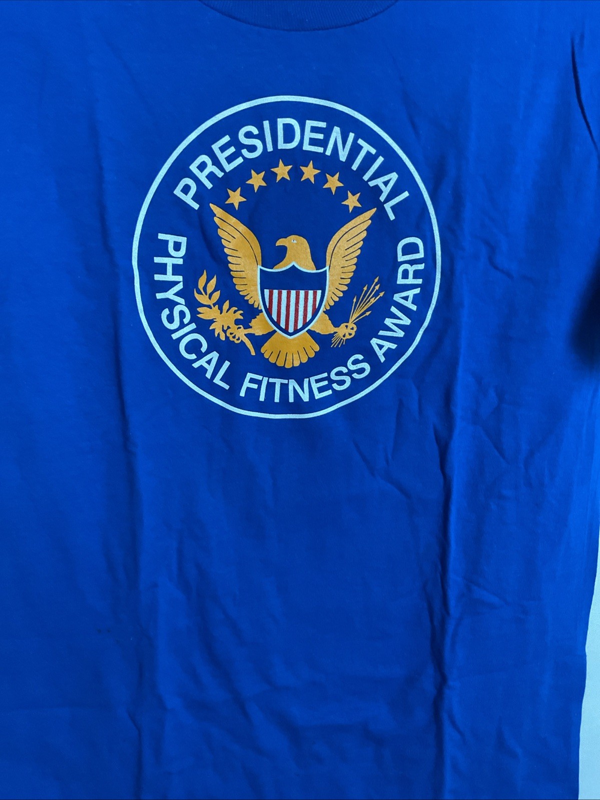 Presidential Physical Fitness Tshirt Blue Sz M Delta Cotton Chest 40x29” New gallery