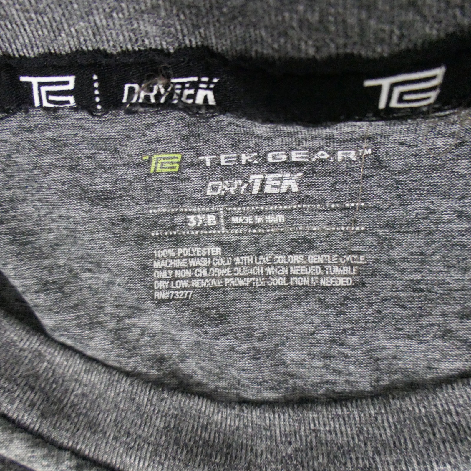 Tek Gear Mens T-Shirt 3XB Gray Heathered Performance Athletic Dry Tek Workout gallery