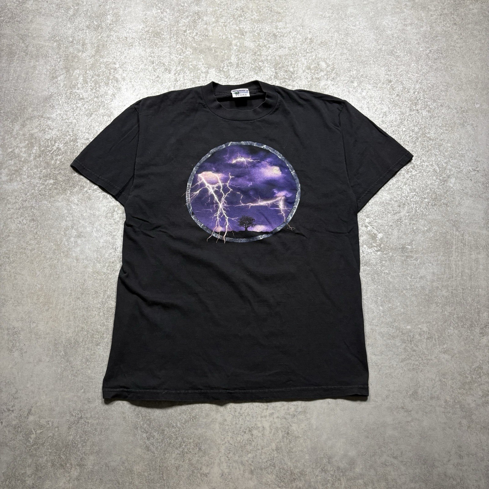 Vintage 90s Discovery Channel Store Lightbing Bolt Thunder Tshirt Size L gallery