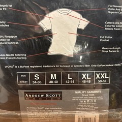 New Andrew Scott Basics Mens Crew Neck T-Shirts White Pack Of 3 Large 42-44
