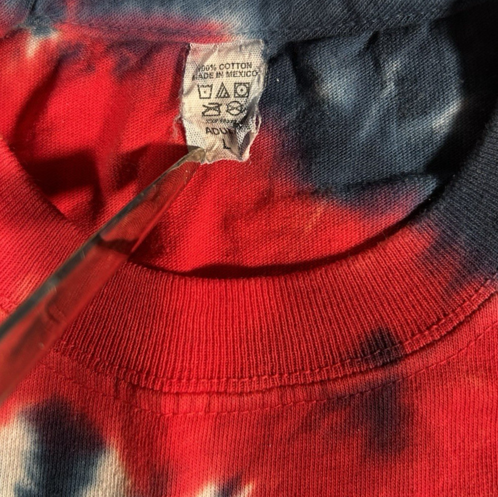 Grateful Dead Spiral Bears Multi Color Tie-Dye T-Shirt Size Large New gallery