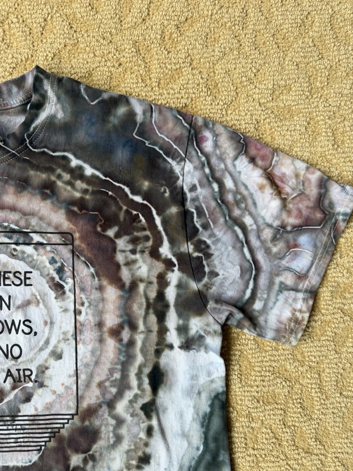 Geode Ice Dyed Tie Dye Fuckjerry Open Windows Fresh Air Meme Shirt Large gallery