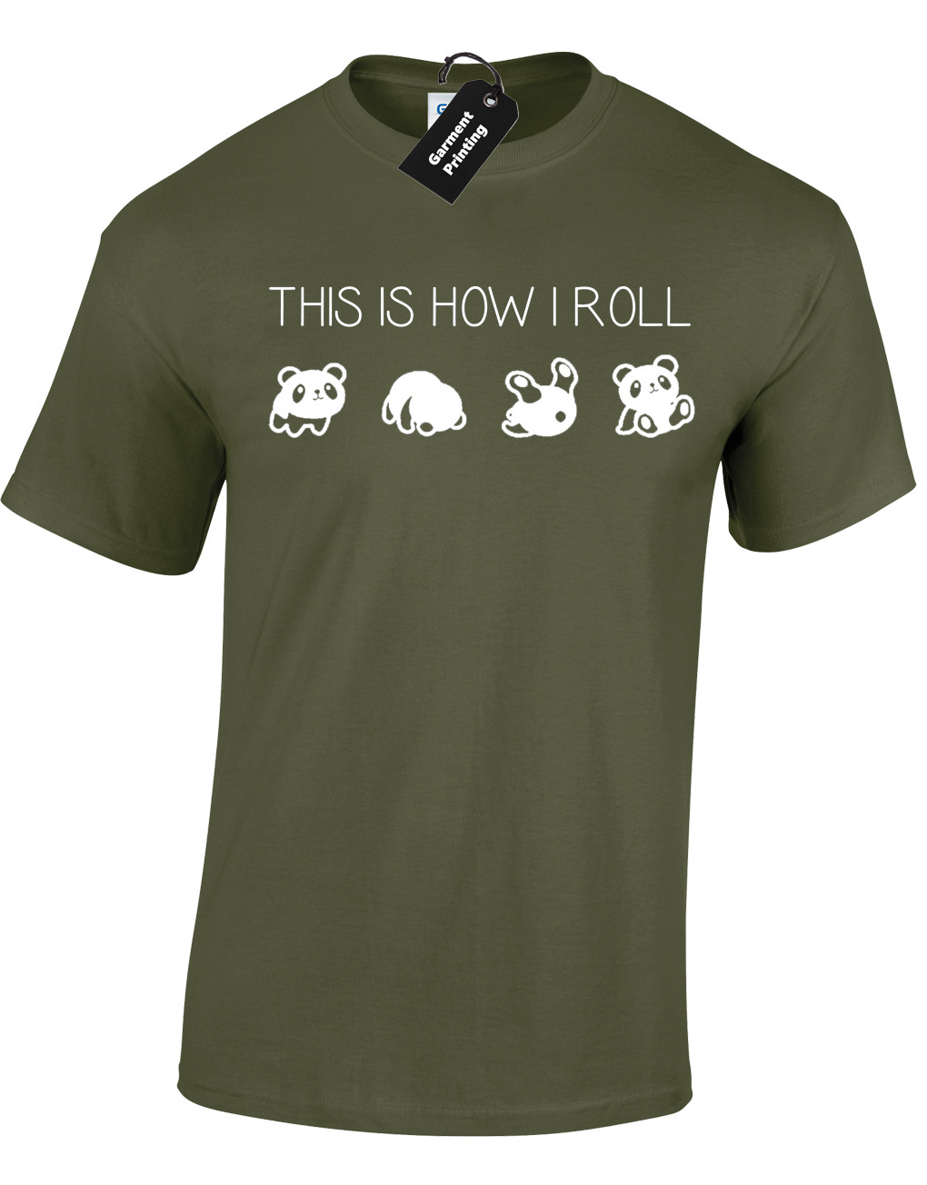 THIS IS HOW I PANDA ROLL MENS T SHIRT JOKE CUTE ANIMAL FASHION FUNNY NOVELTY TOP gallery