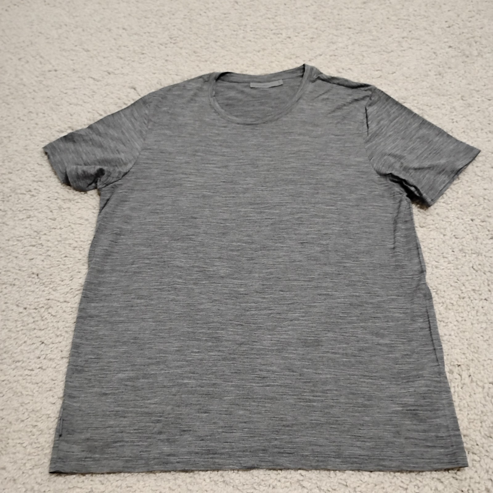 Icebreaker Shirt Mens Large Gray Wool Nylon Outdoor Hiking Base Layer Climbing