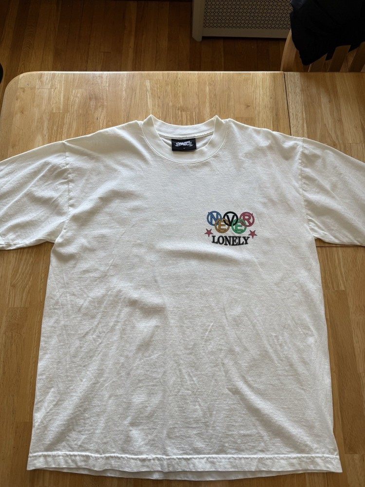 Cloonee Alone But Never Lonely White Olympics T Shirt Size Medium M