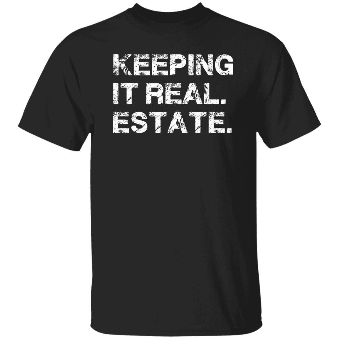 Keeping it real estate agent Unisex T-shirt realtor tee black dark heather gallery