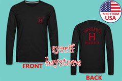 Harvard University Men’s Black Size S to 3XL