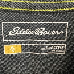 Eddie Bauer Button Up Henley Shirt Long Sleeve Mens S Active Fit Knitted Gray
