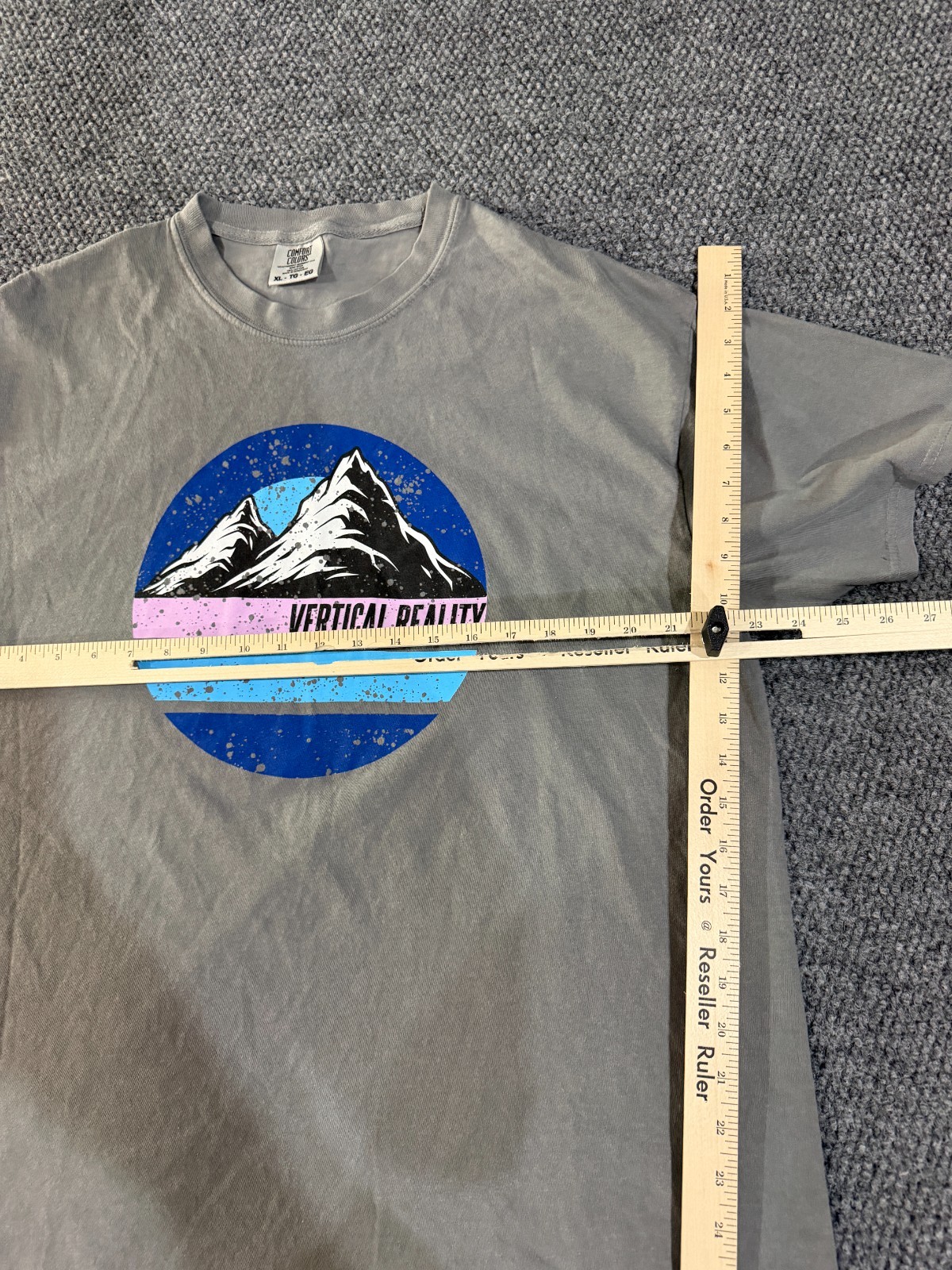 Comfort Colors t shirt mens xl gray mountain vertical reality graphic gallery