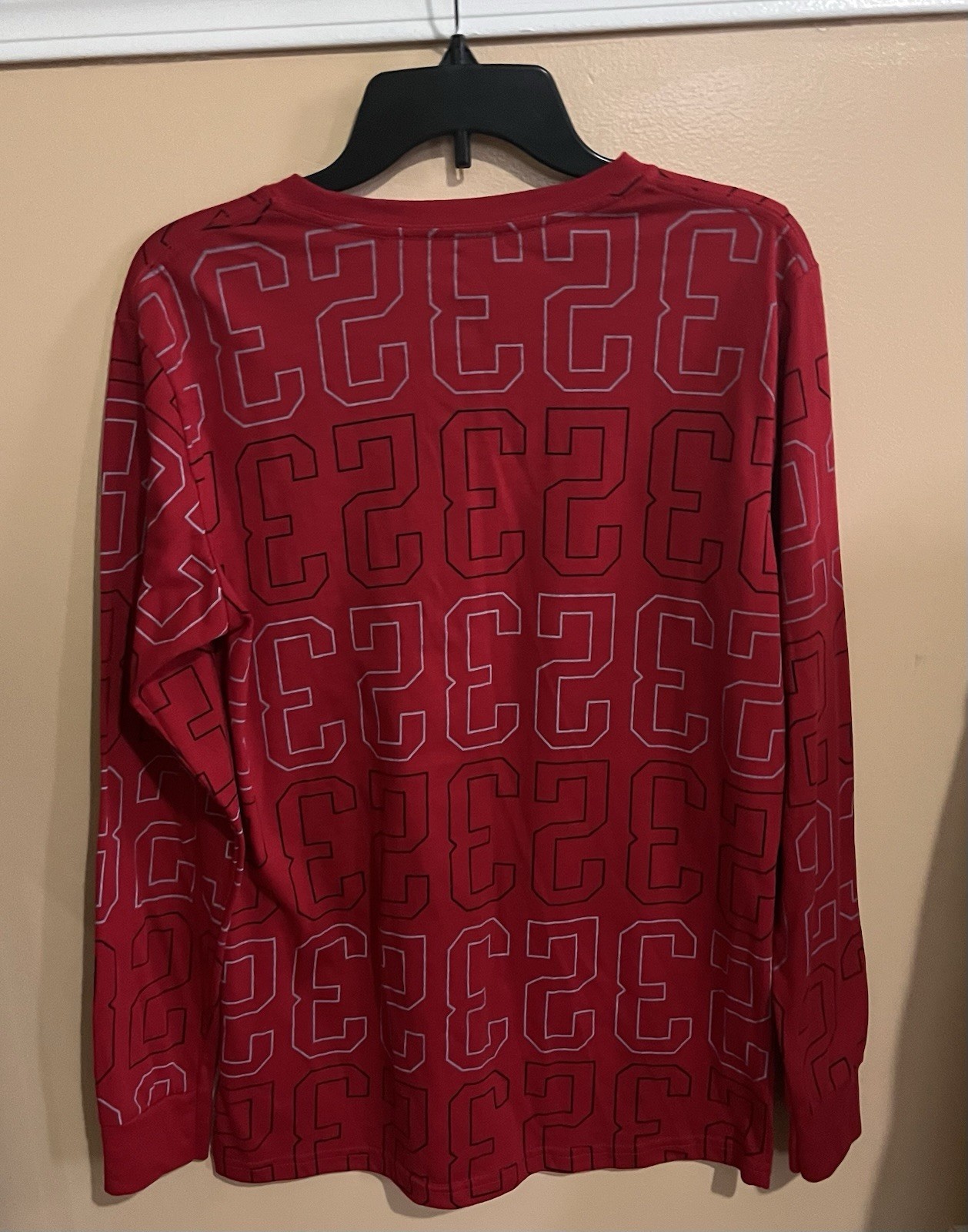 LAUNDER LEGEND Bear Design 23 Mens Medium Tees Long Sleeve Red Round Neck gallery