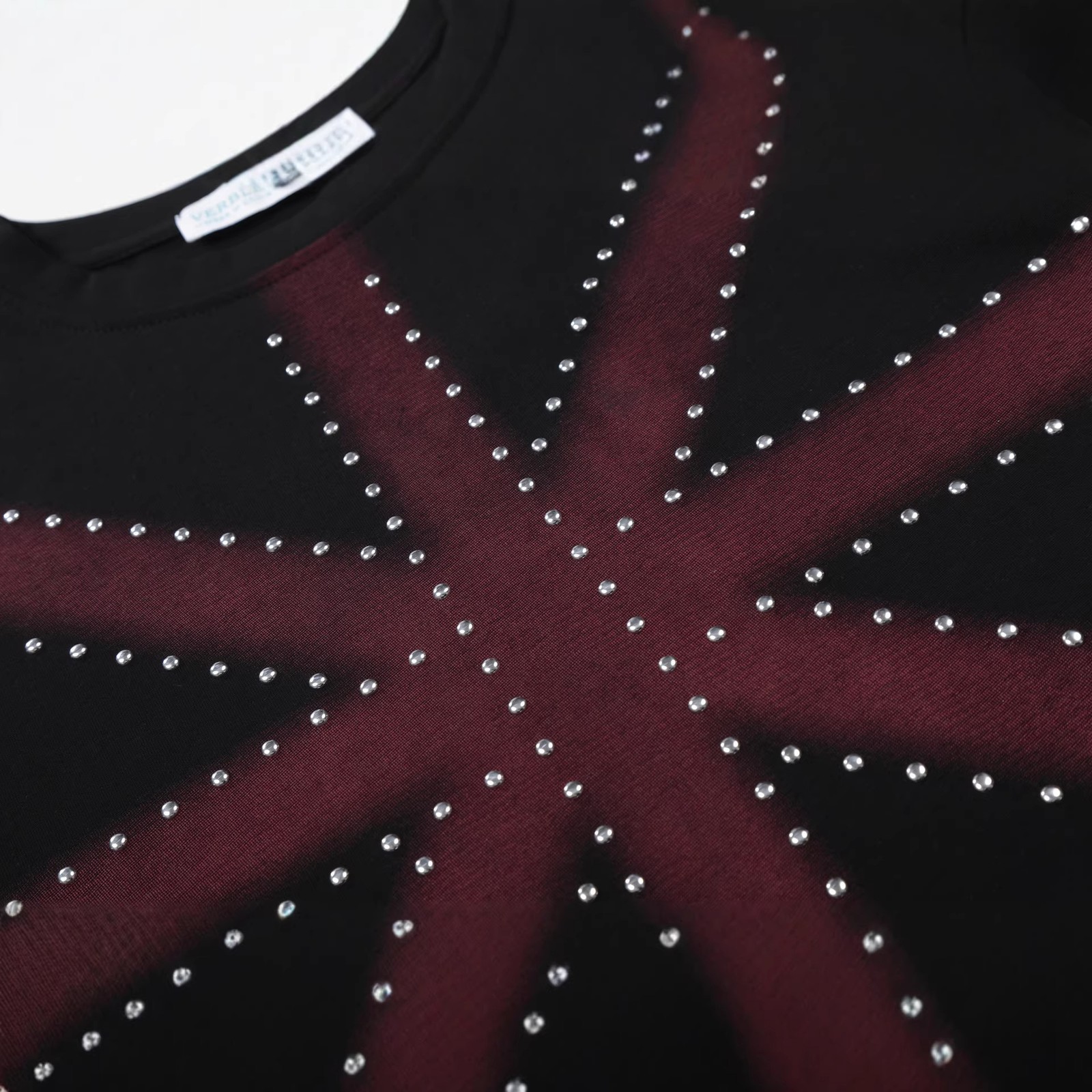 Oversized Studded Union Jack Graphic Tee Goth Punk Streetwear Shirt gallery