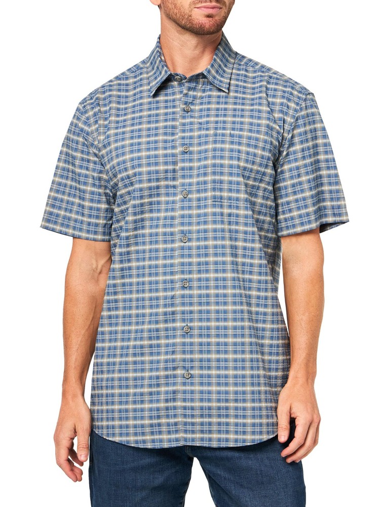 Men’s Tall Short Sleeve Pack It Seersucker 2.0 Indigo