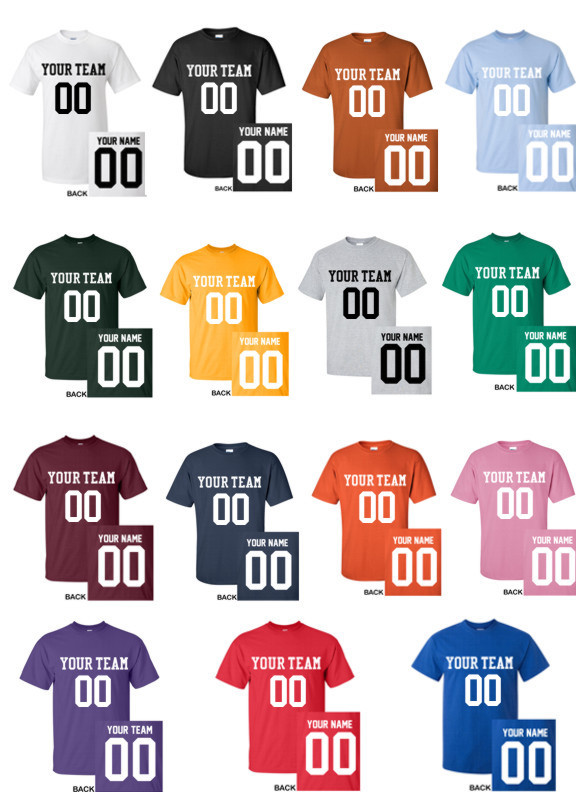 CUSTOM CLASSIC T-Shirt JERSEY Personalized Name Number Football Softball S-5XL gallery