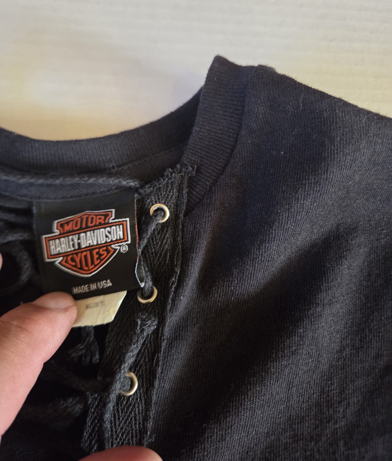Harley Davidson Lace Up Shirt Size M gallery