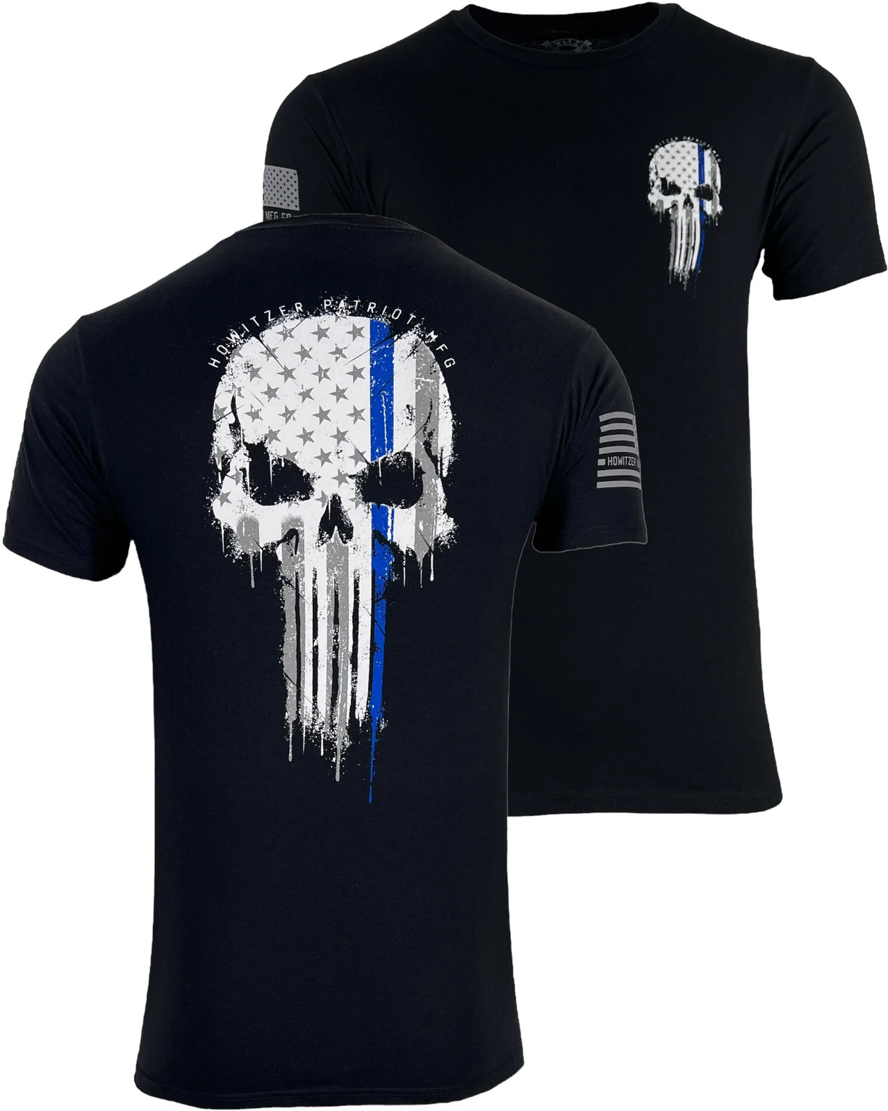 Howitzer Style Men's T-Shirt Brave Blue Military Grunt Black MFG gallery