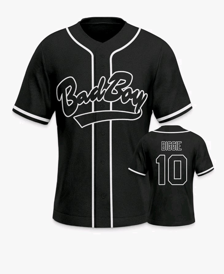 Bad Boy #10 Baseball Jersey 90s Vintage Hip Hop Clothing Unisex Shirt XL