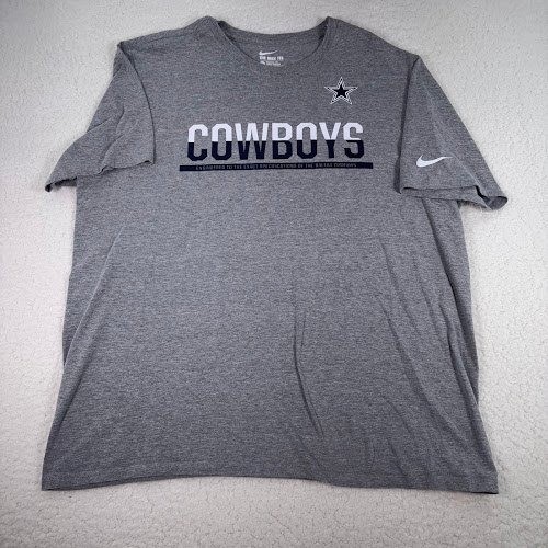 Nike Dallas Cowboys T shirt Mens XL gray Engineered Athletic Cut Tee NFL gallery