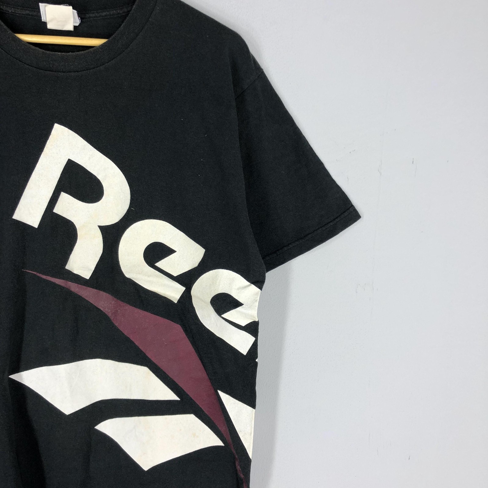 Vintage 90s Reebok Graphic Tee, Black Cotton Sports T-Shirt (Size L) gallery