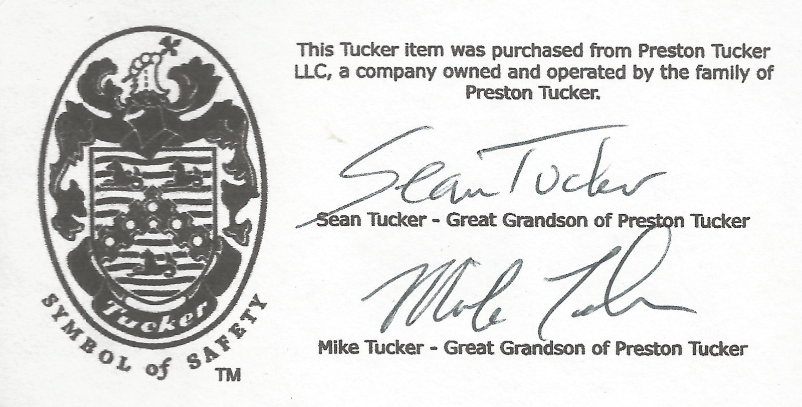 Official 1948 Tucker Car / Automobile Logo T-Shirt by Preston Tucker LLC gallery