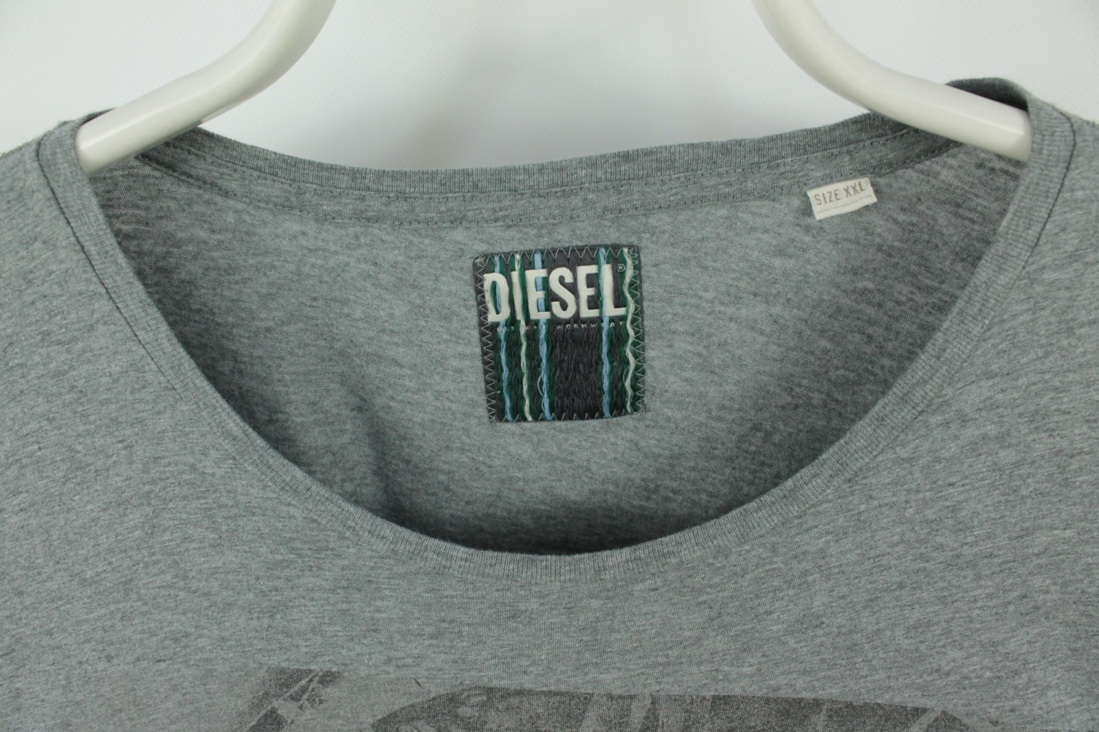 Vintage Diesel Round Neck Anthracite Cotton T-Shirt Men's XXL EU 56-58 gallery