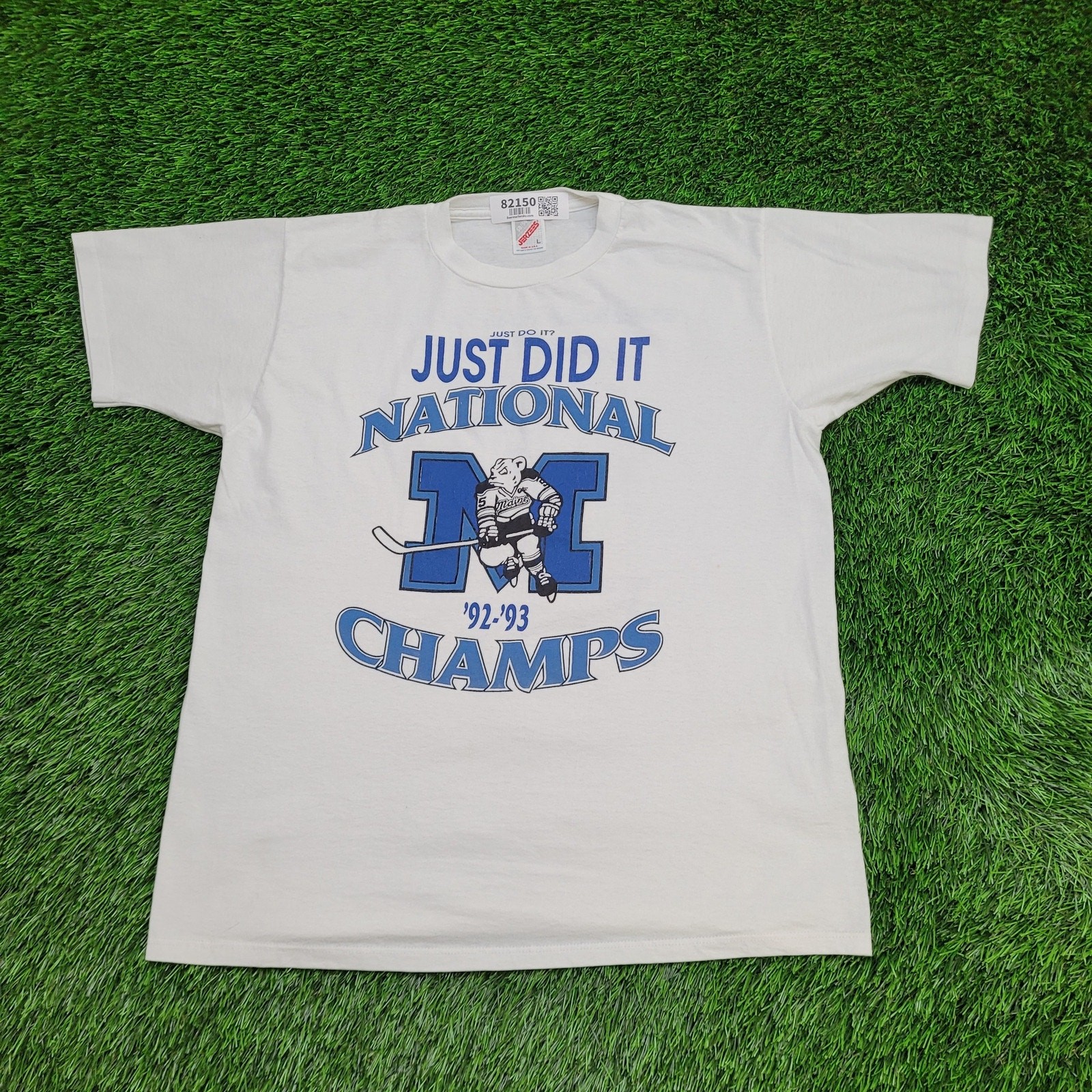Vintage 1993 JERZEES Shirt M/L 21×27 National Championship