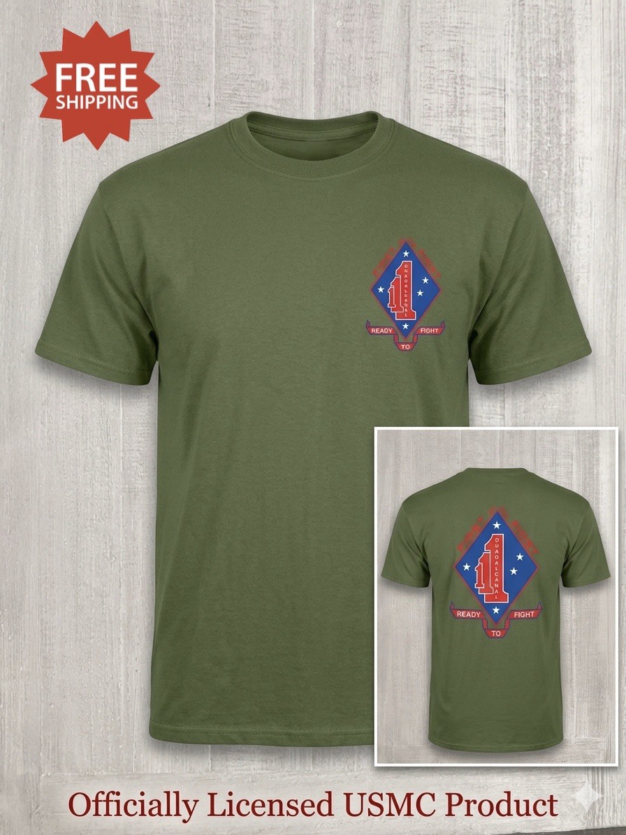 UNITED STATES MARINE CORPS USMC 1st BATTALION 1st MARINES (1/1) T-Shirt – Size M