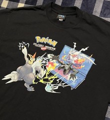 Pokemon Nintendo DS Black & White Version Black Cropped T Shirt M/L ? Shanejag