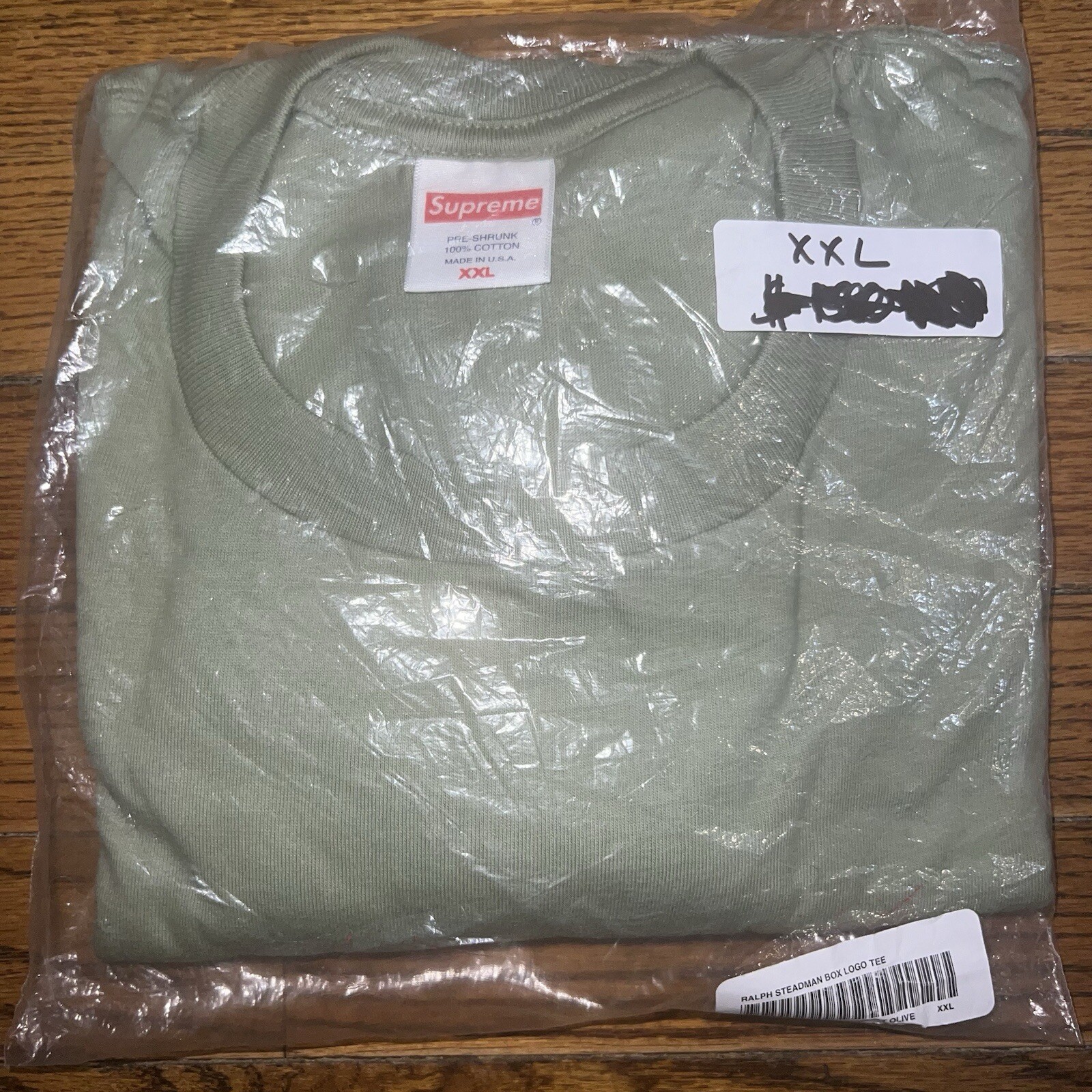 Supreme Ralph Steadman Box Logo Tee Light Olive Size: XXL gallery