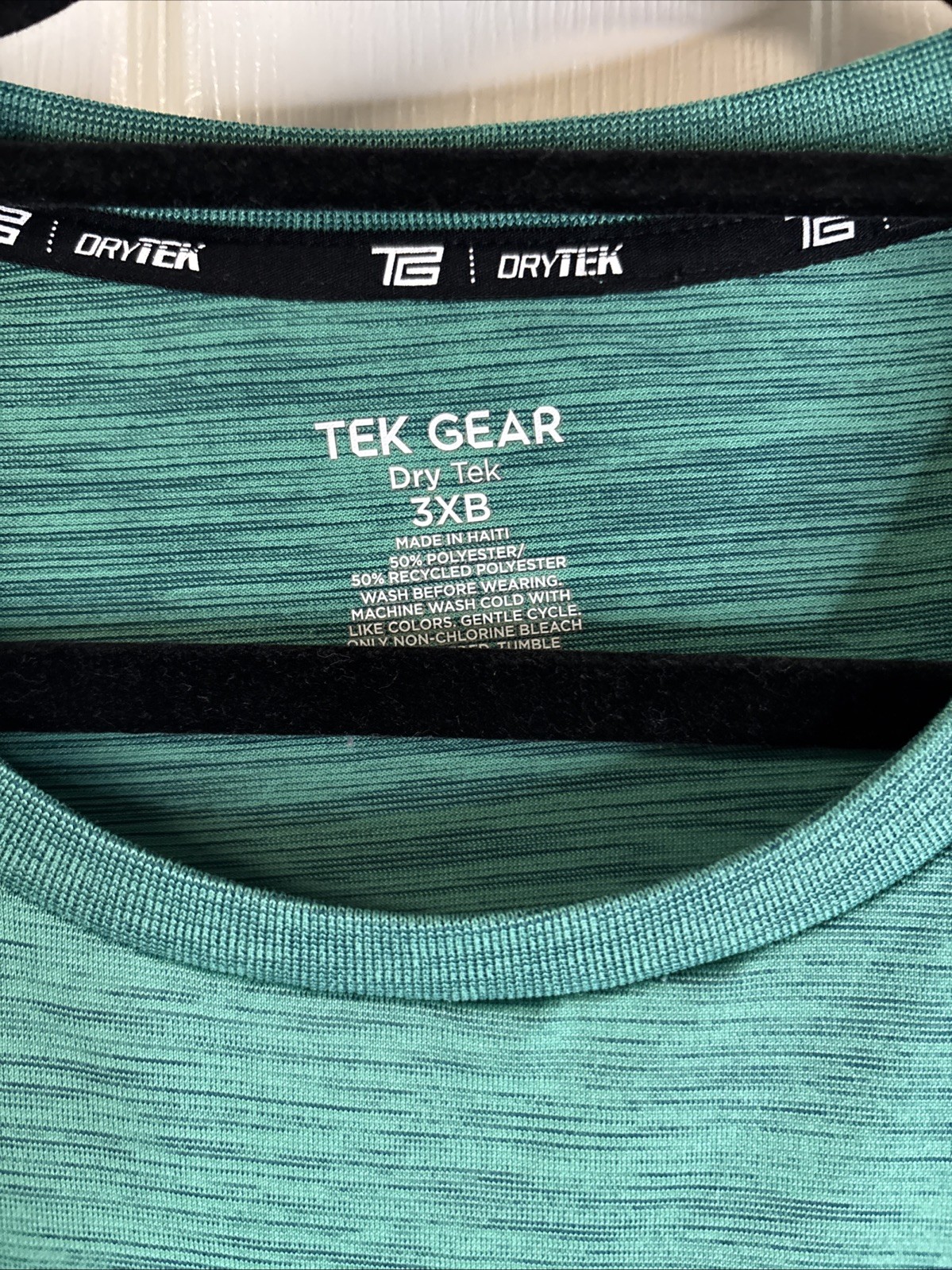 Tek Gear Dry Tek Sport Performance Men's Green Short Sleeve T Tee Shirt 3XB 3X gallery