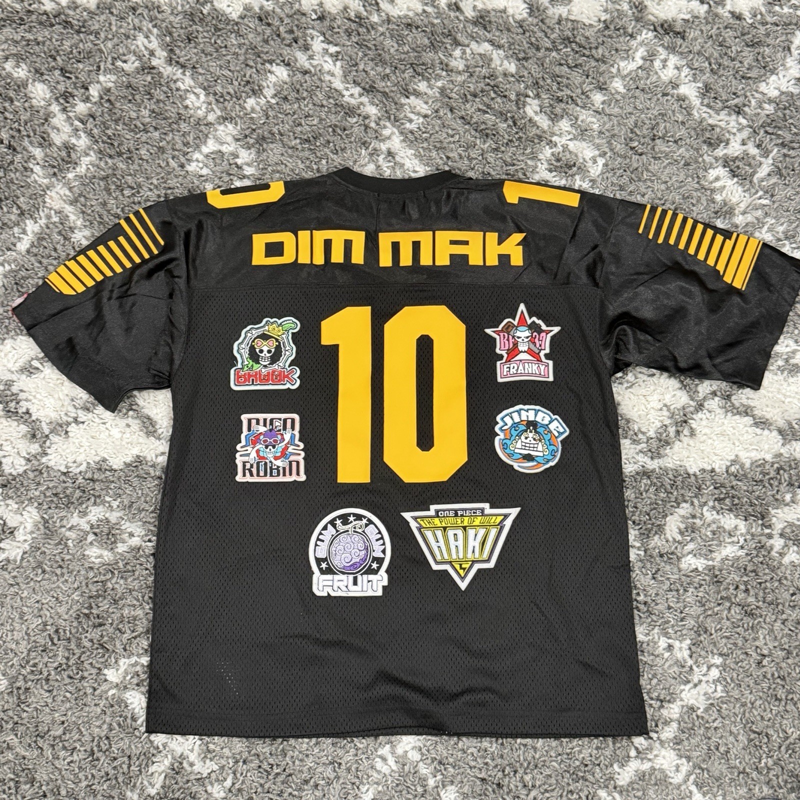 DIM MAK X ONE PIECE - Straw hat crew JERSEY BLACK YELLOW SIZE S gallery