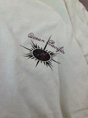 Vintage 90s grail Ocean Pacific OP Pastel Mint Green surfer Logo Tee