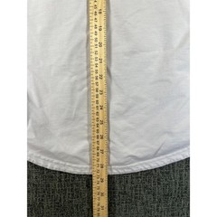 BYLT Basics Drop Cut Lux Short Sleeve White Tee Shirt Mens Medium Curved Hem