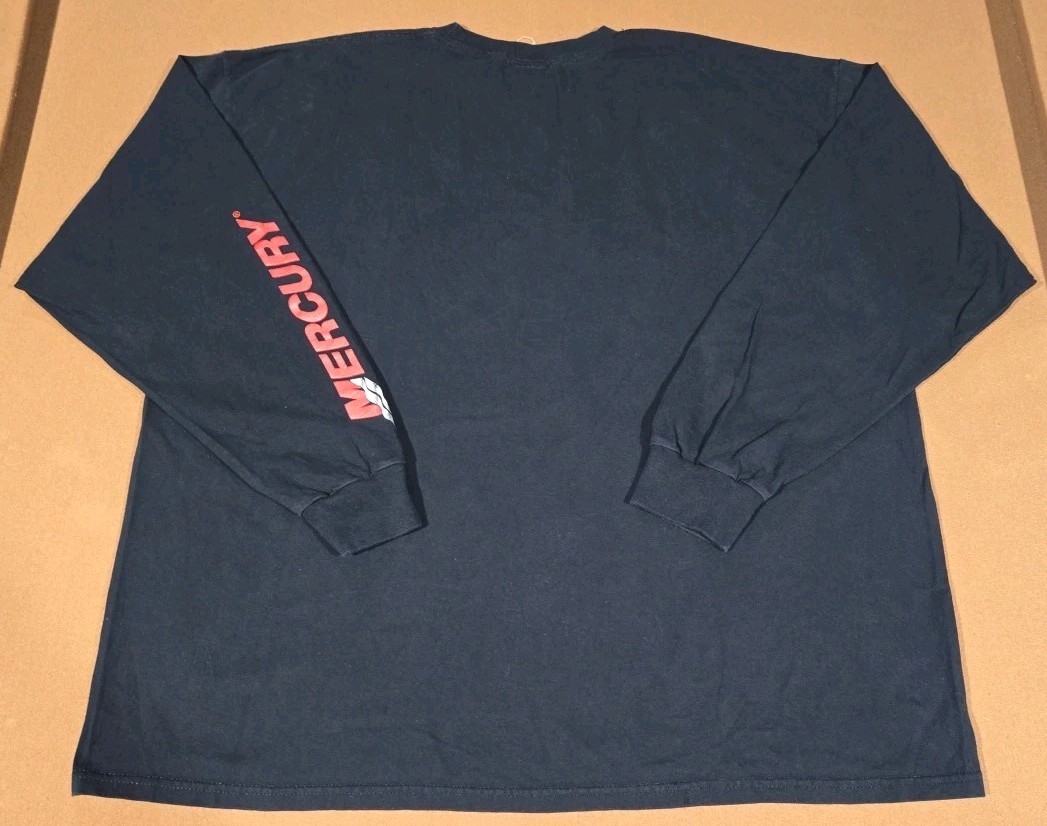 Lund Boats Shirt Mens 3XL Black Mercury Boat Fishing Angler Vtg Y2K gallery