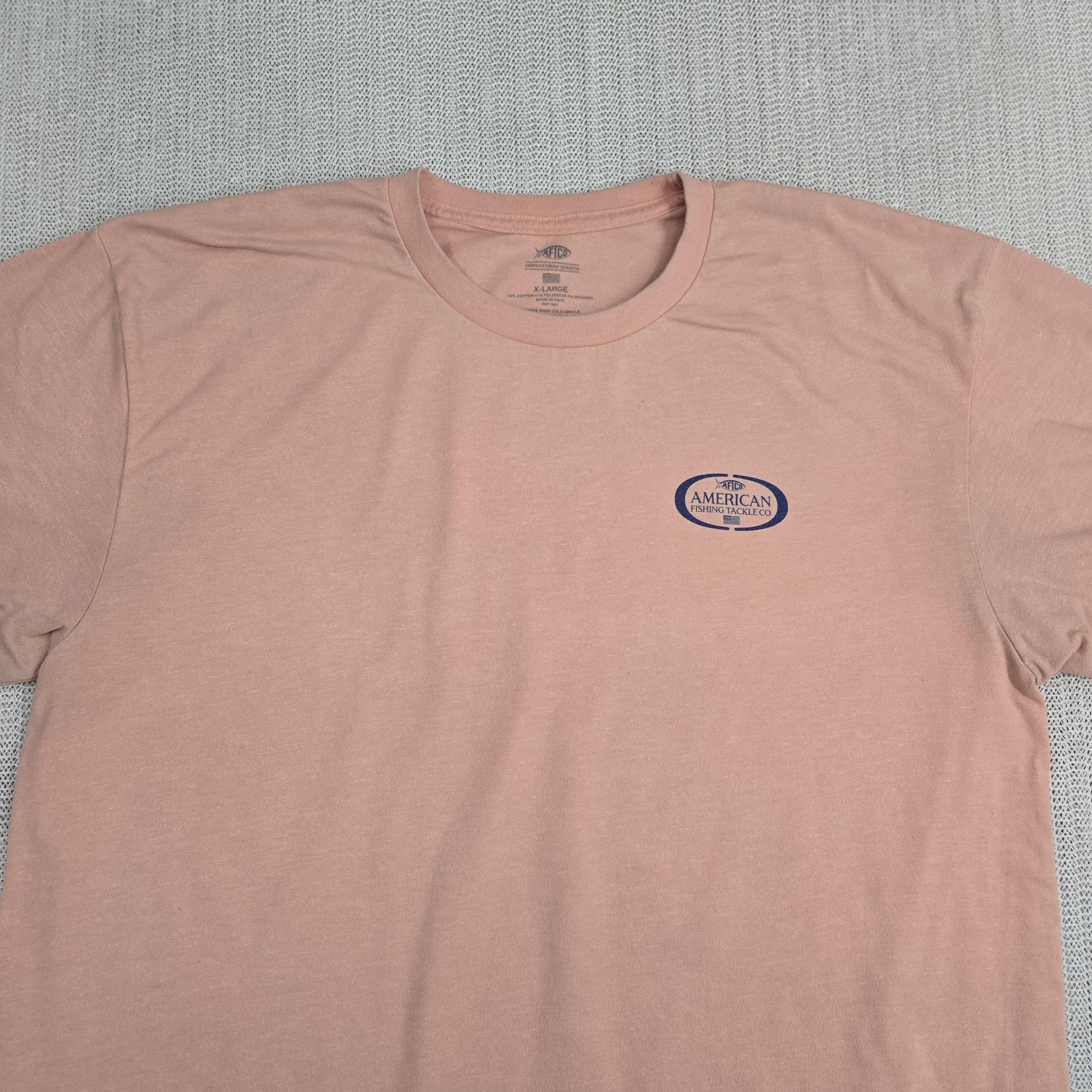AFTCO American Fishing Tackle Co Shirt Mens XL Pink Logo Graphic Fishing gallery