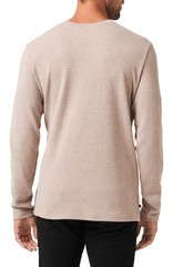 $140 Travis Mathew Men’s Cloud Waffle Crew Shirt – Oxford Tan – Small – New Tag