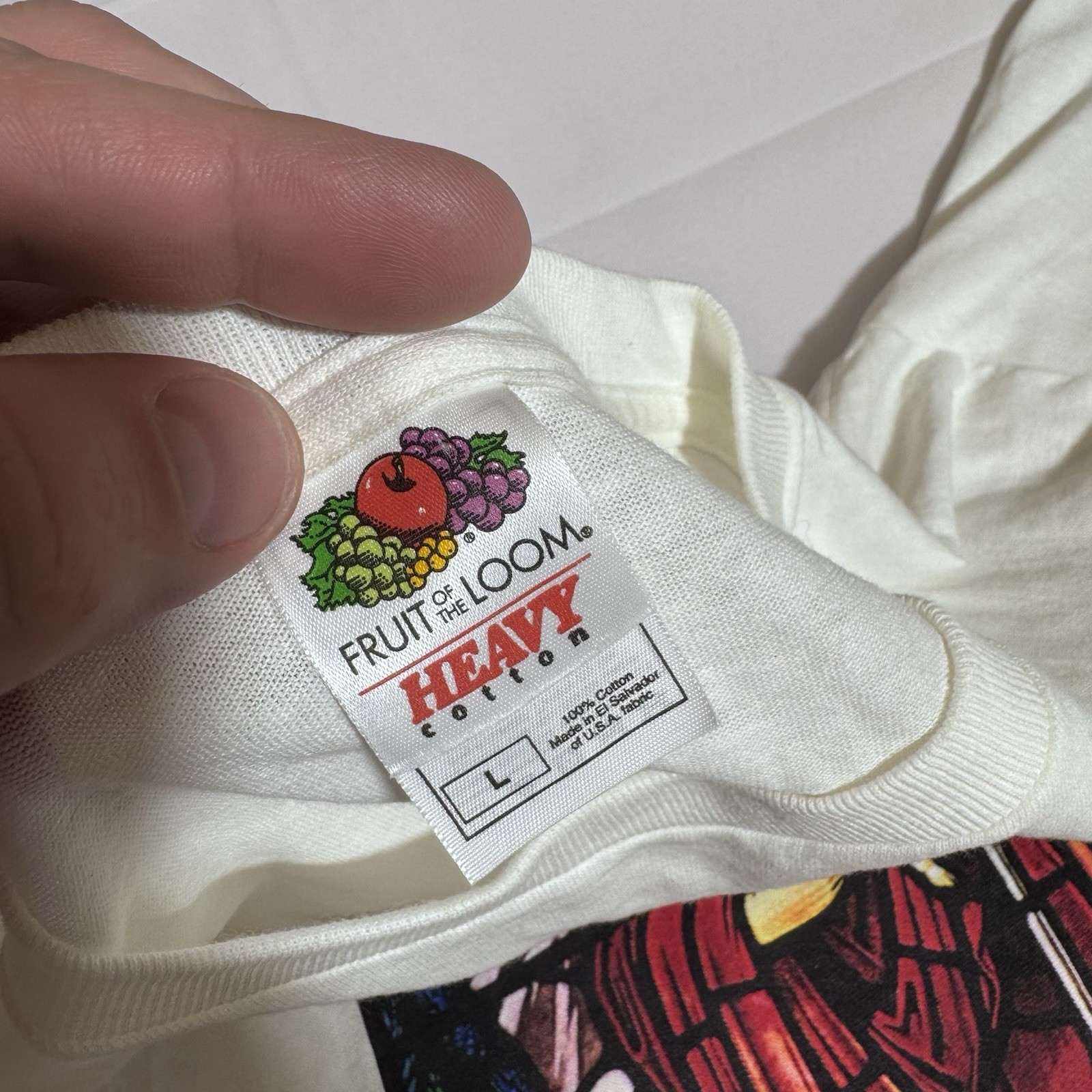 Fruit Of Loom, Heavy Cotton, JESUS AOP, White, Male/Female, Large gallery