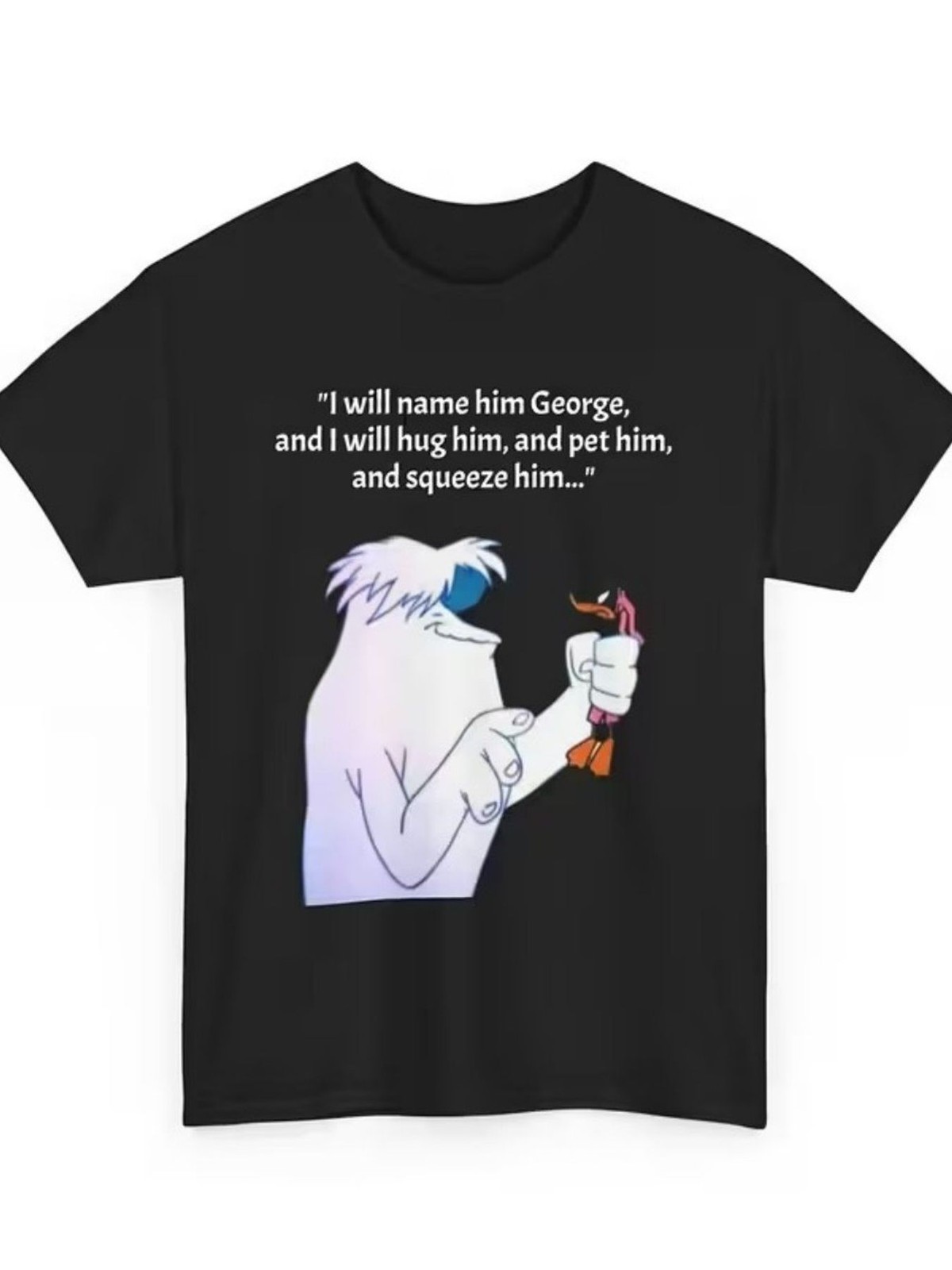 I Will Name Him George Cartoon Illustration Plus size T-Shirt – Playful Whimsi