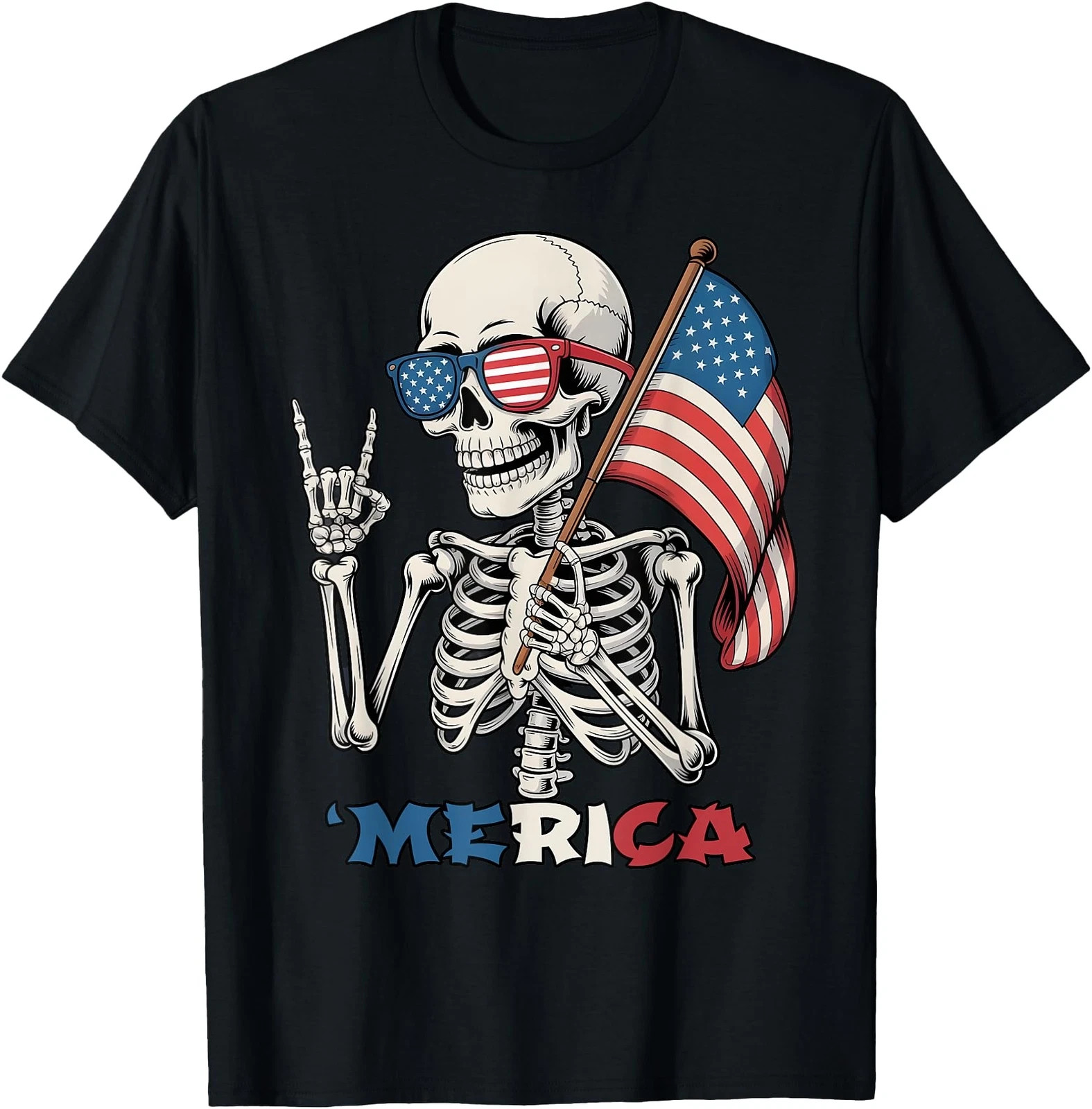 Graphic Banana Retro American Flag 4th Of July Banana Lover T-Shirt gallery